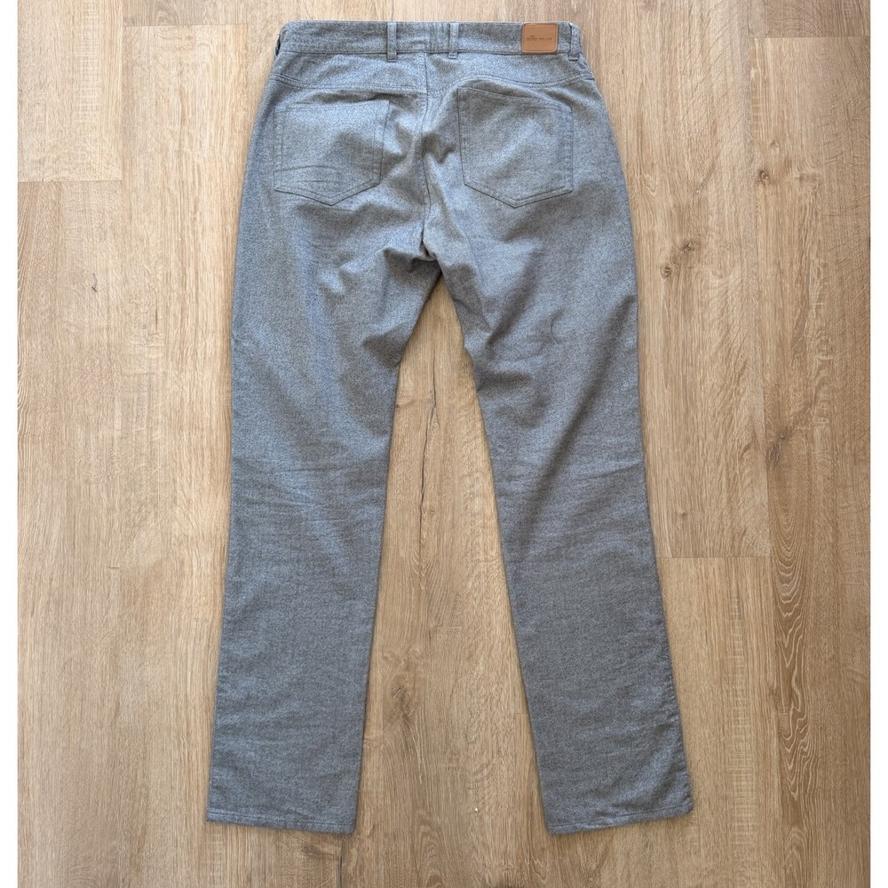 Peter Millar Pants Mens Dark Gray 34 Tall Mountainside Flannel Five Pocket Golf - Picture 4 of 7